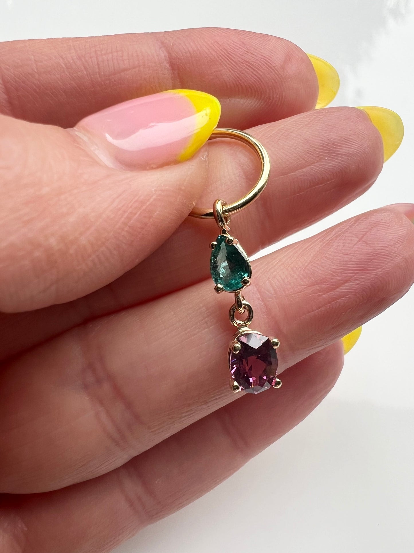 Custom tourmaline charm