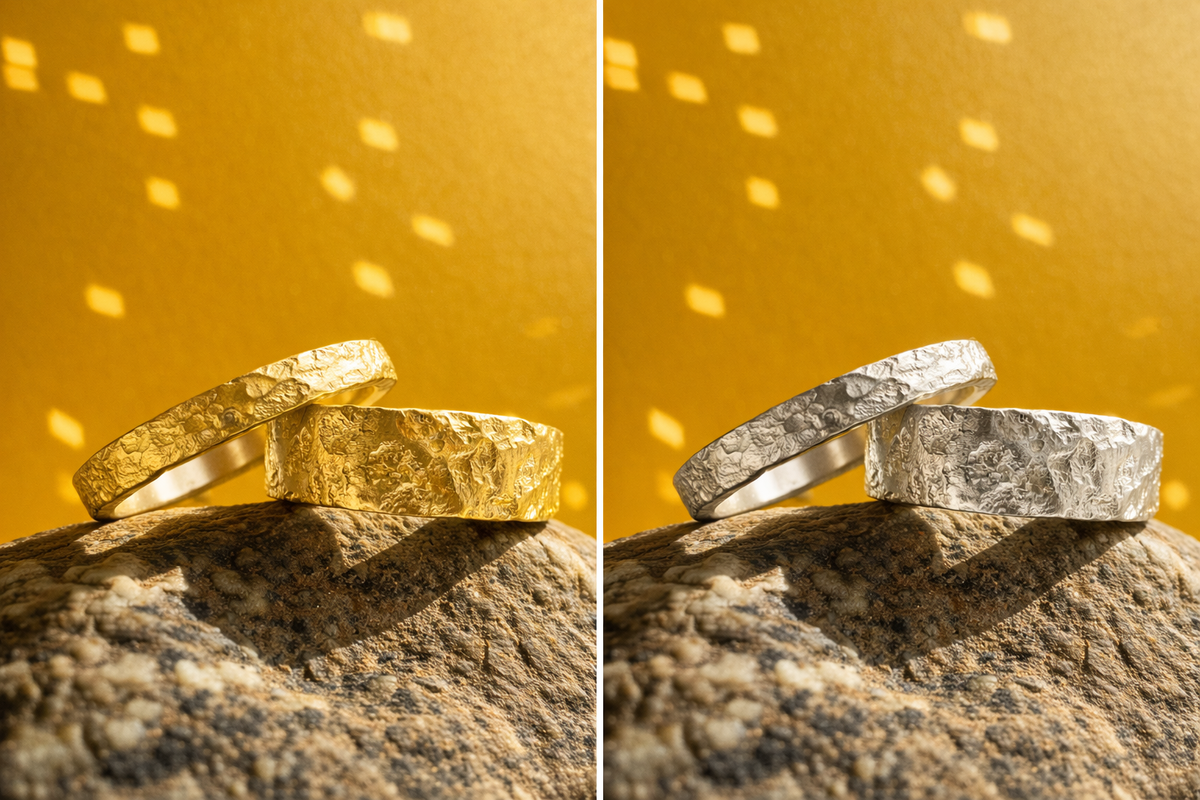 River Rock Ring - 14k Solid Gold