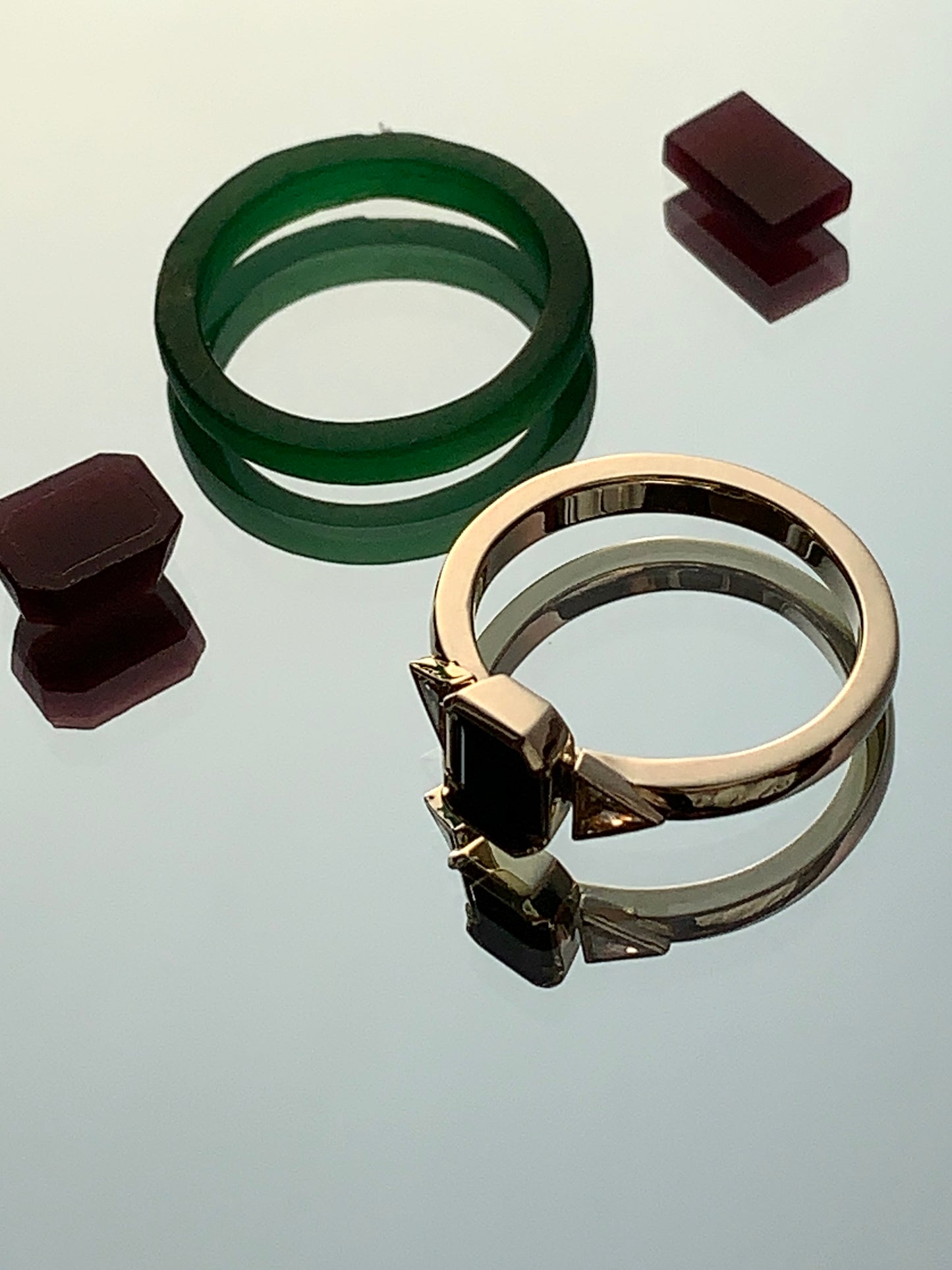 Handmade Onyx & Diamond ring