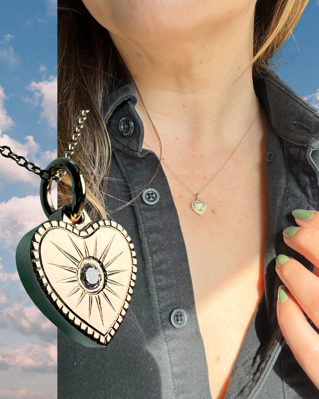 Diamond Heart Charm