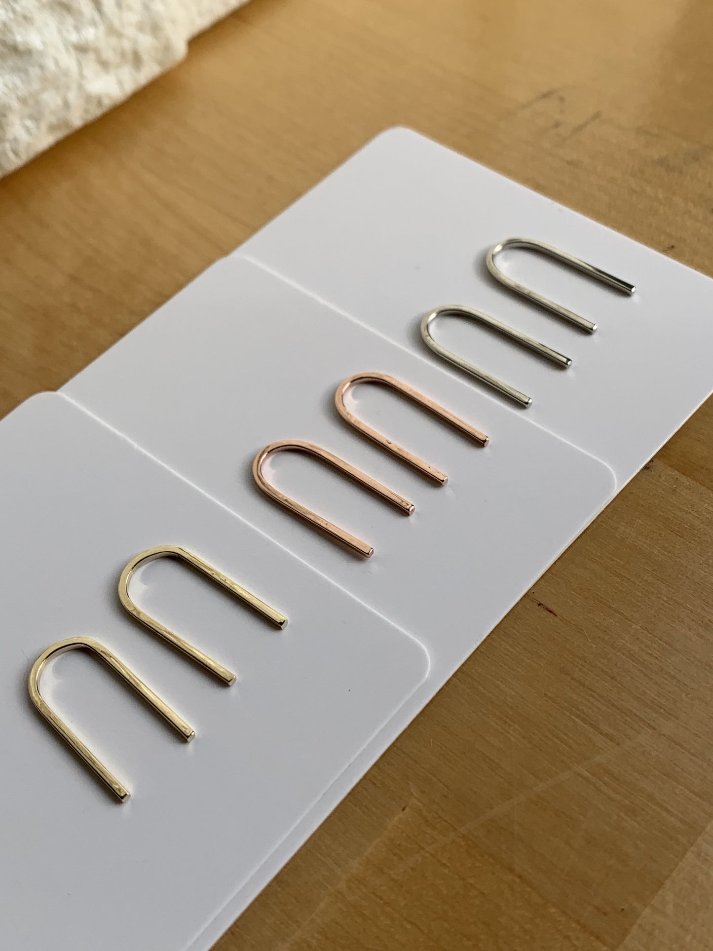 Solid Gold, classic rainbow earrings