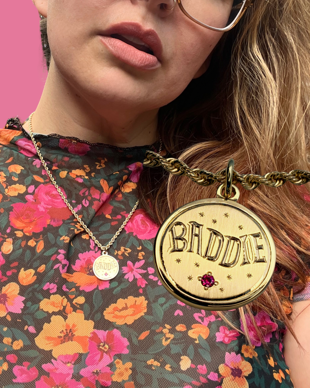 “Baddie”pendant 14K