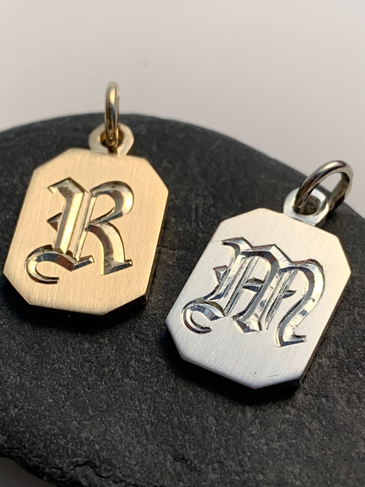 Gothic letter charm
