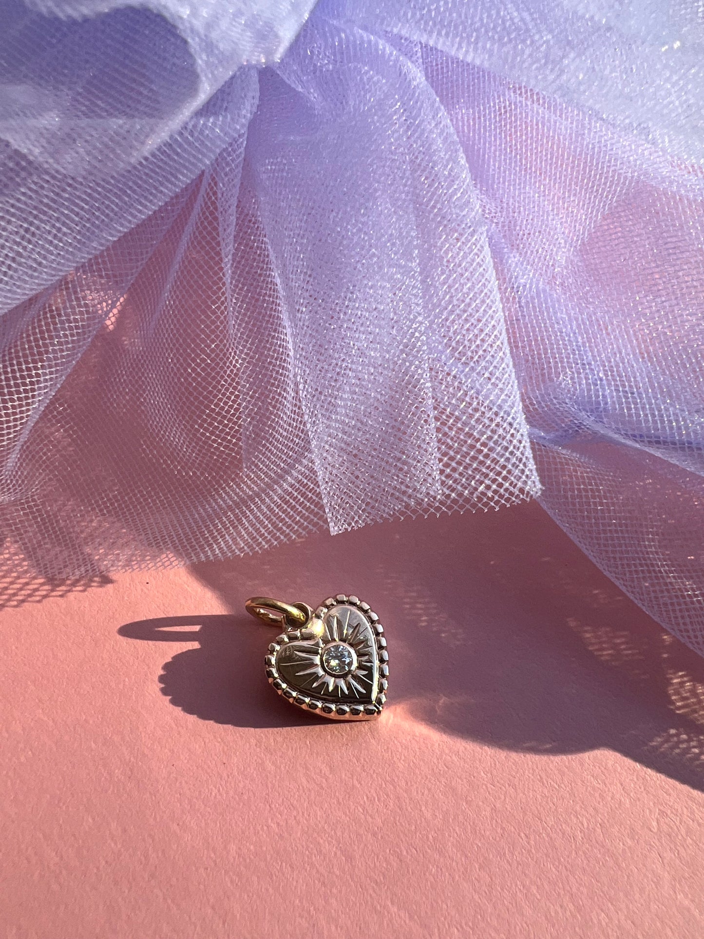 Diamond Heart Charm