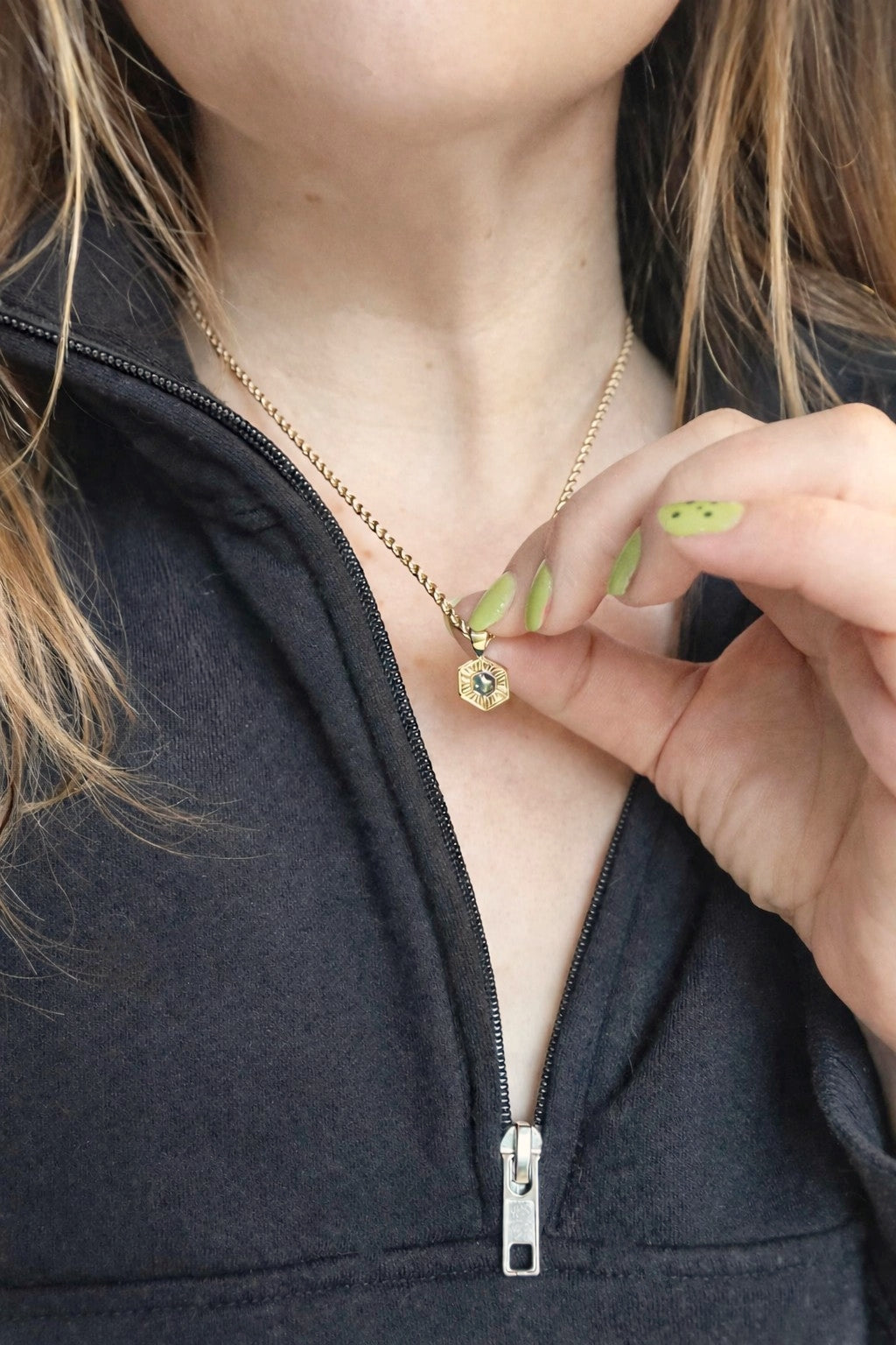 Hexagon Diamond Charm