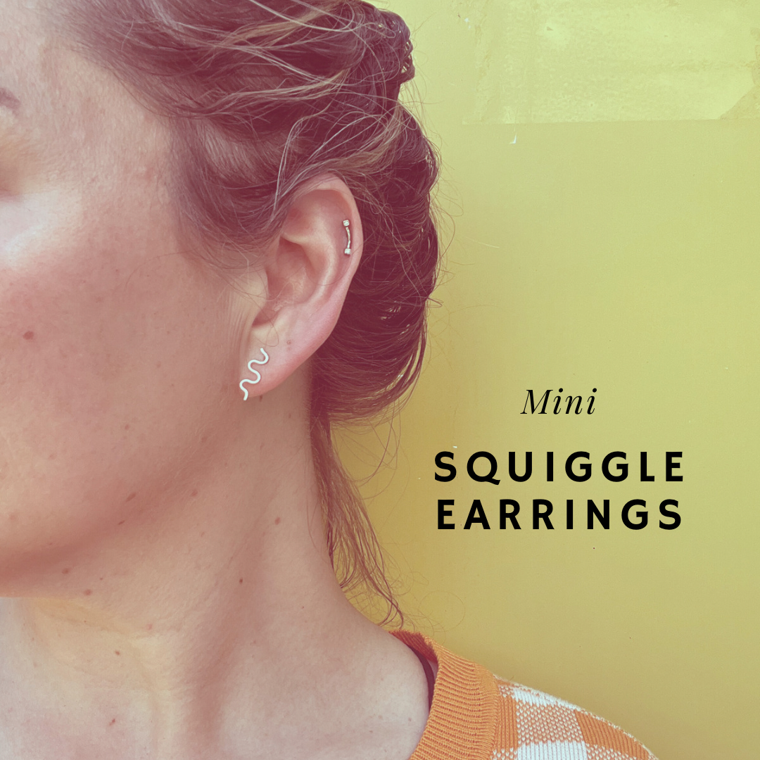 Mini Squiggle Earrings