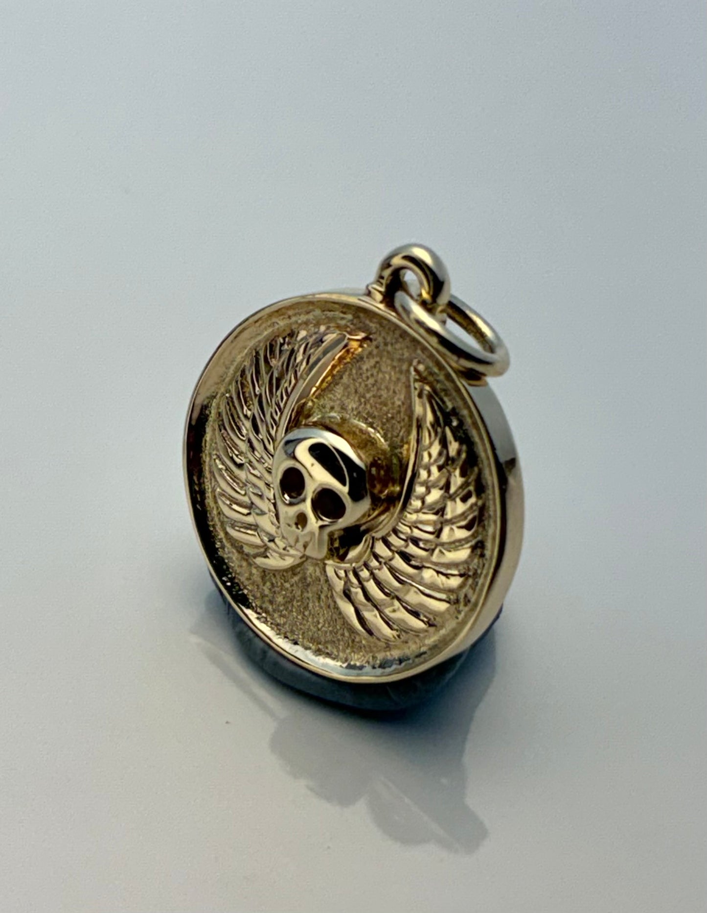 Custom skull & wings pendant