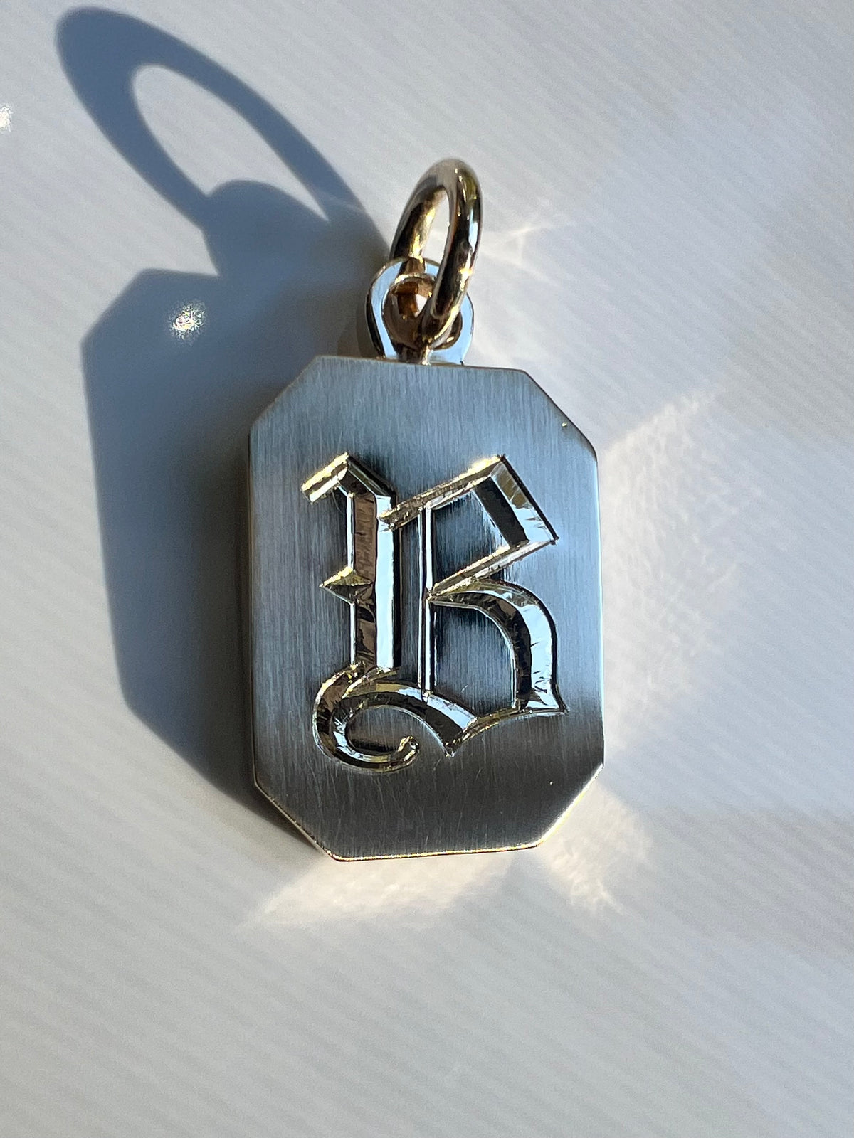 Limited Run! Sterling Silver Gothic Initial Charm