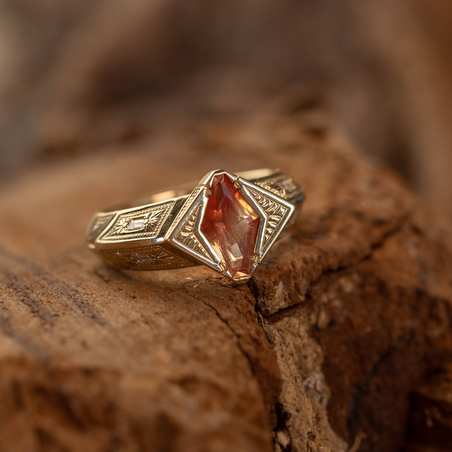 Custom sunstone signet