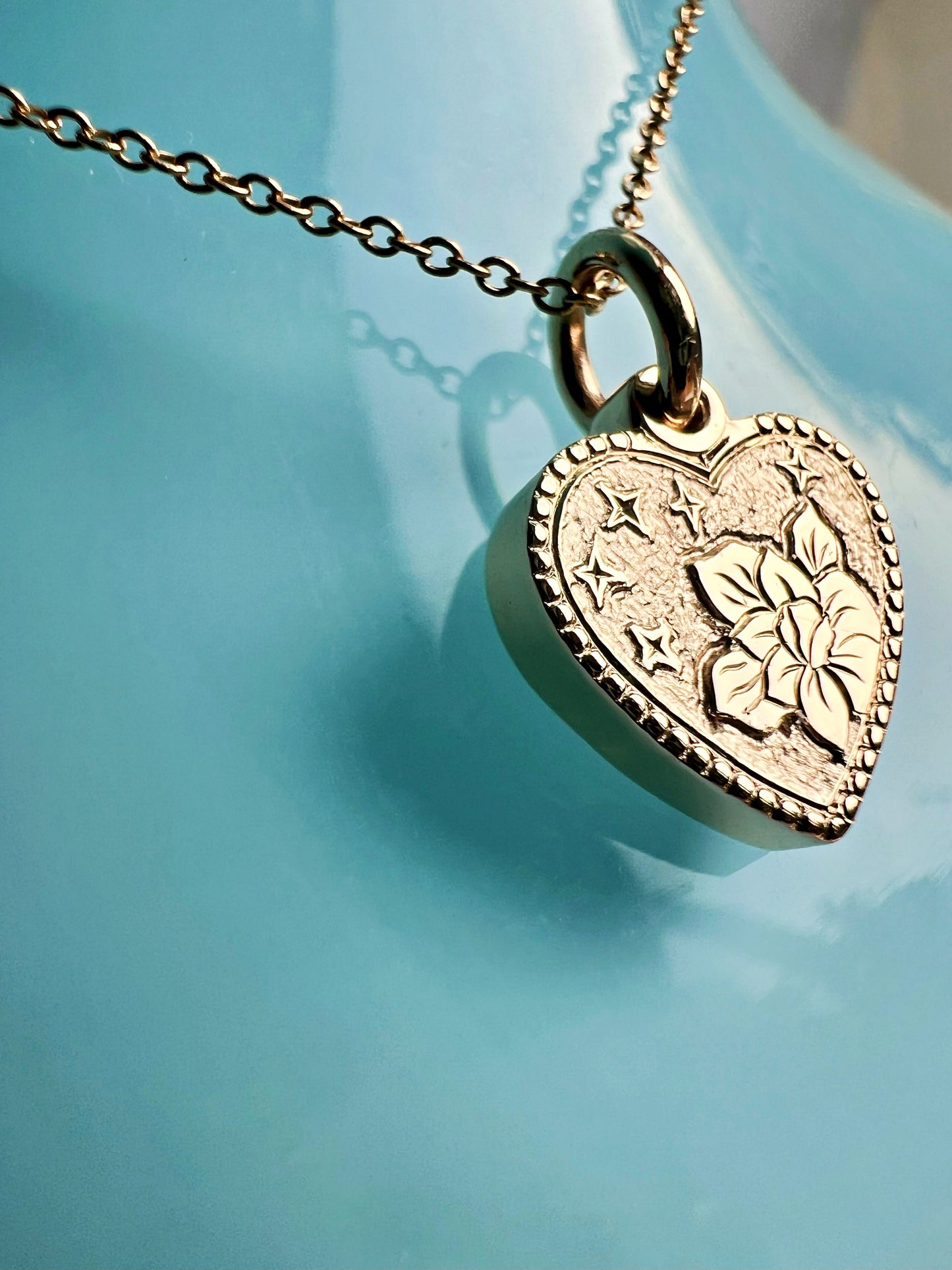 Custom engraved heart charm