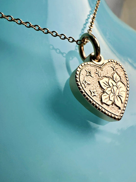 Custom engraved heart charm