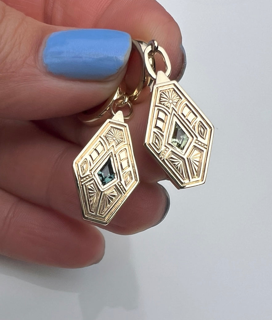 Custom Australian Sapphire Earrings