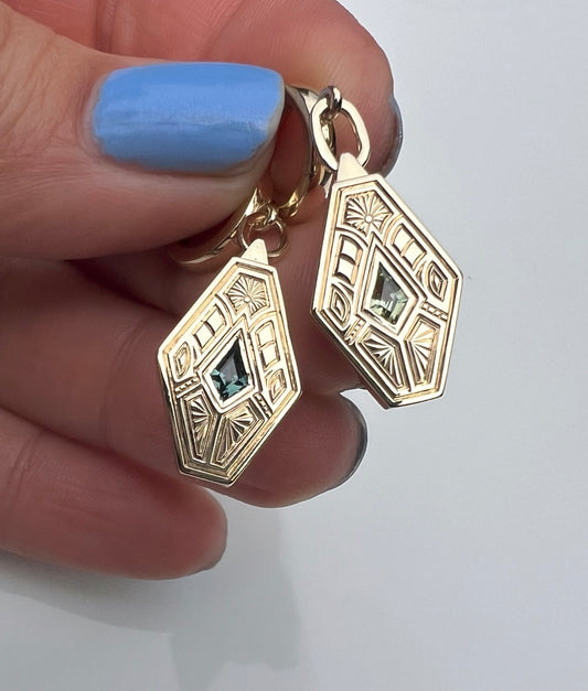 Custom Australian Sapphire Earrings