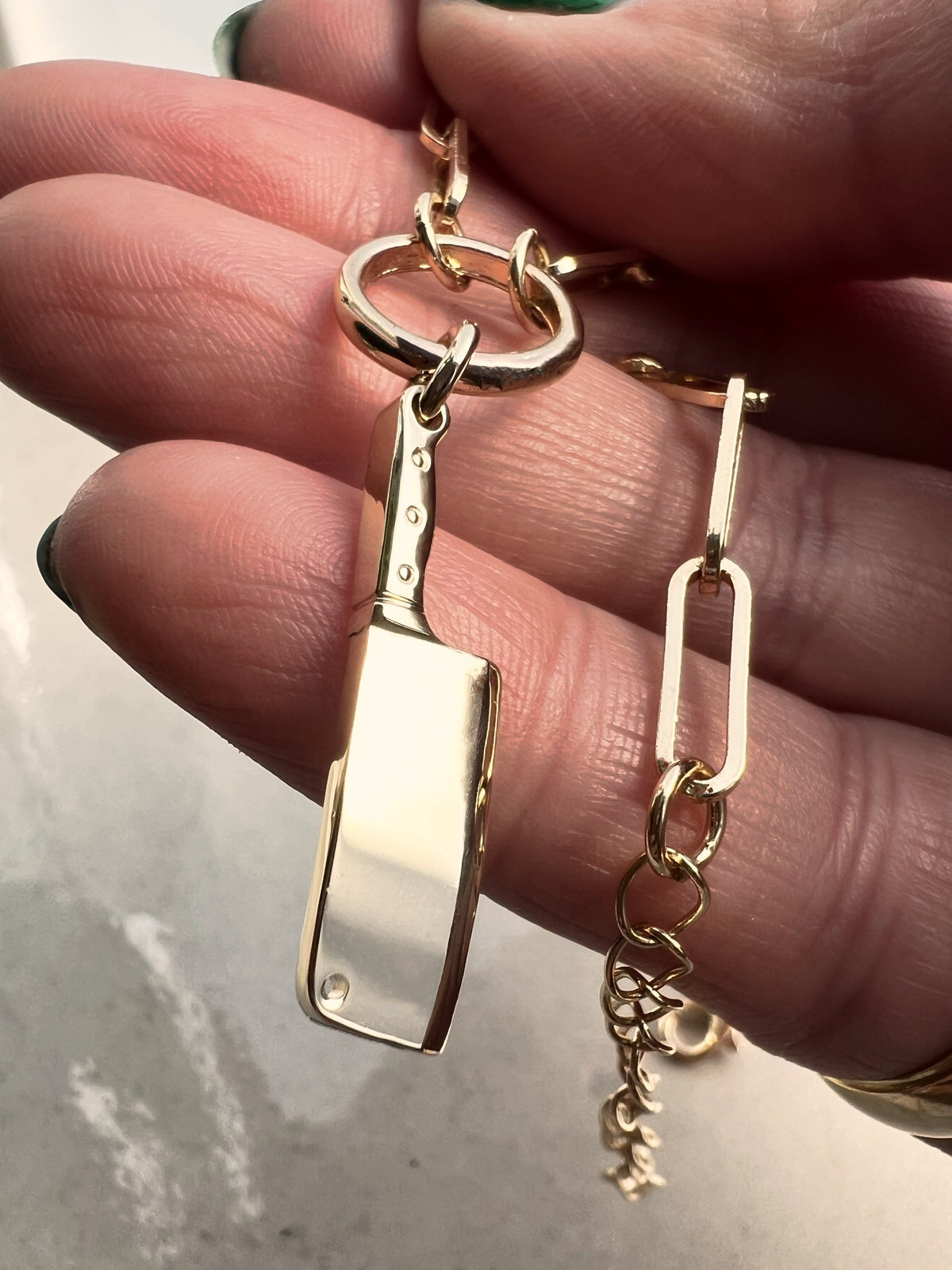 Butcher knife charm