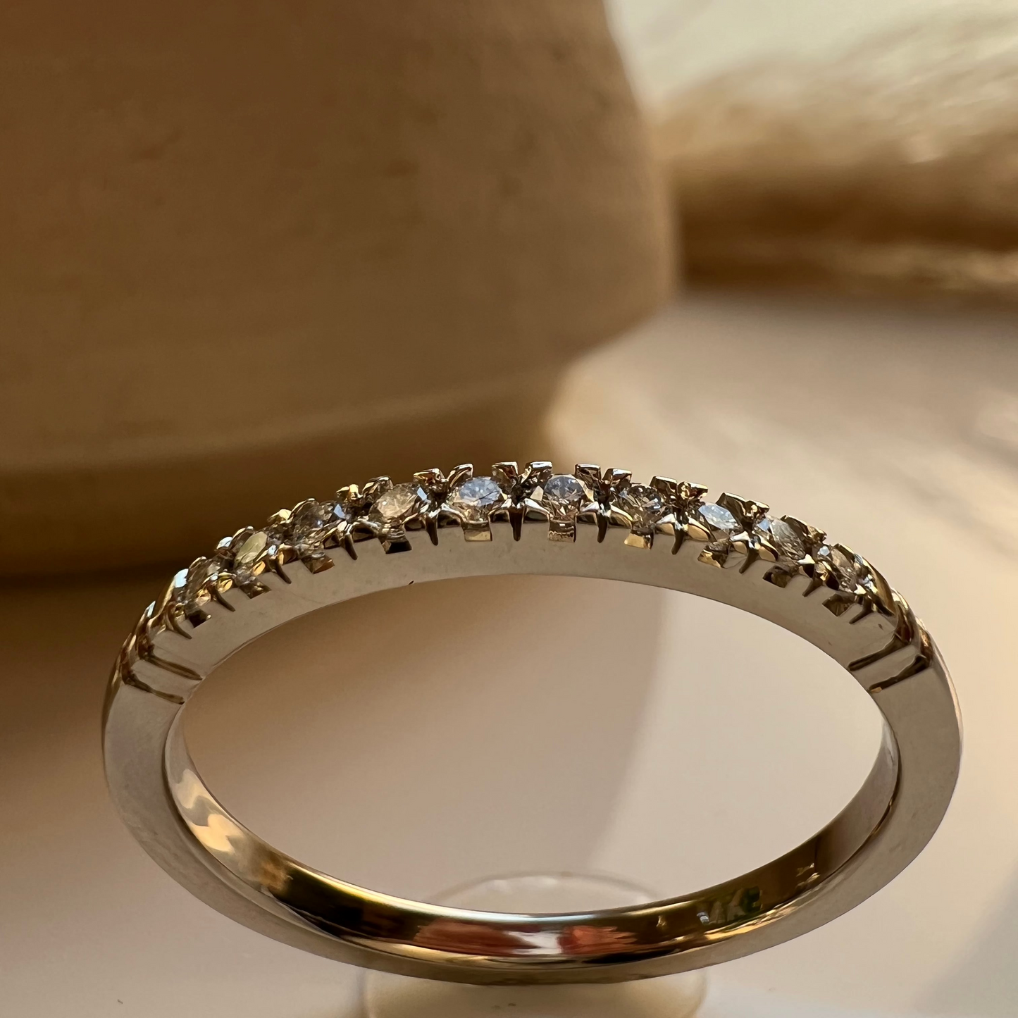 diamond ring side view yellow gold