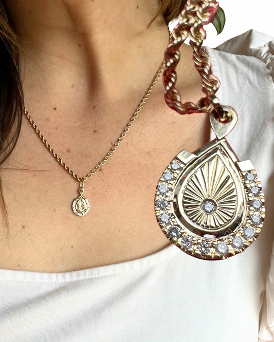 Diamond Drop Charm - 14k Recycled Gold