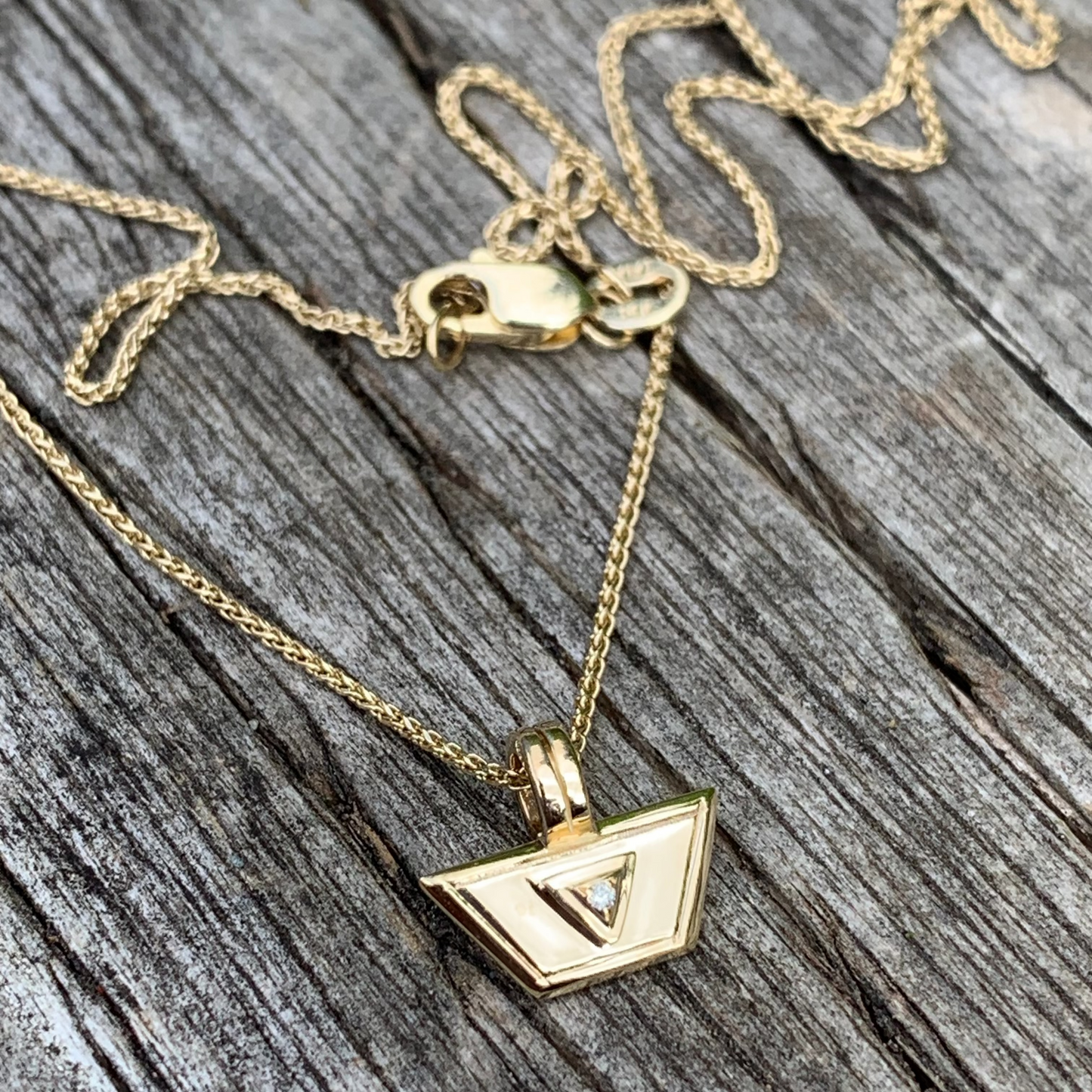 diamond necklace in gold