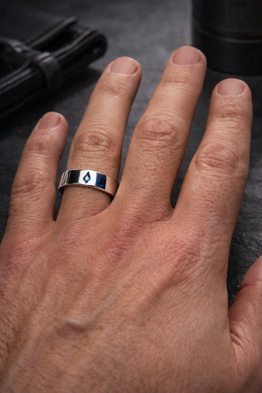 Sapphire band 14K