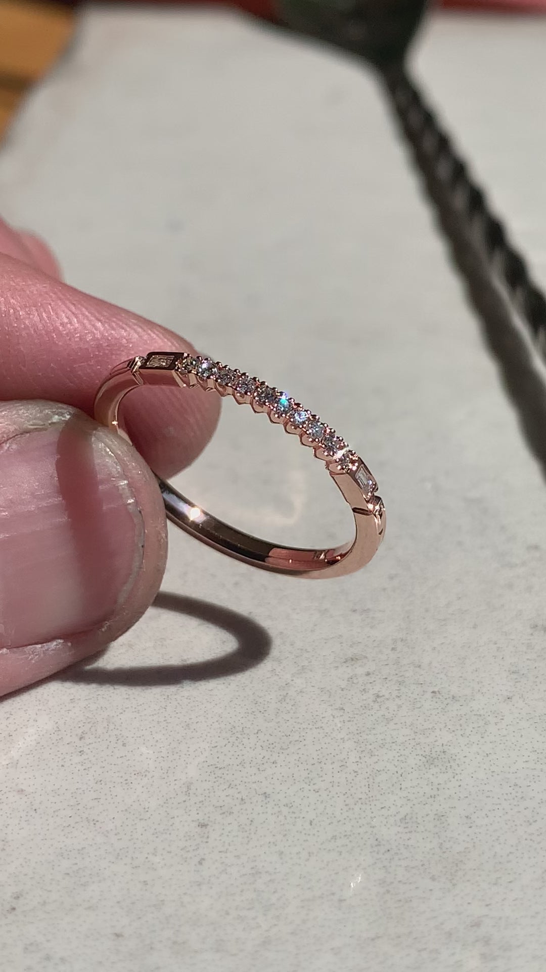 video of ring in rose gold