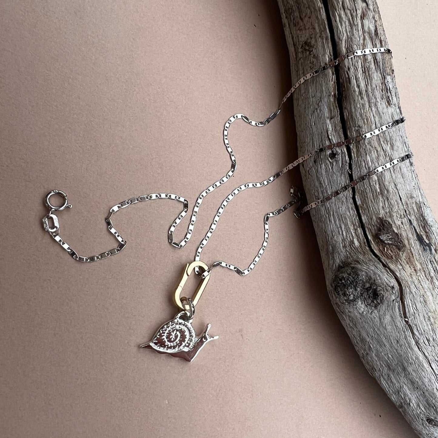 snail necklace with bail 