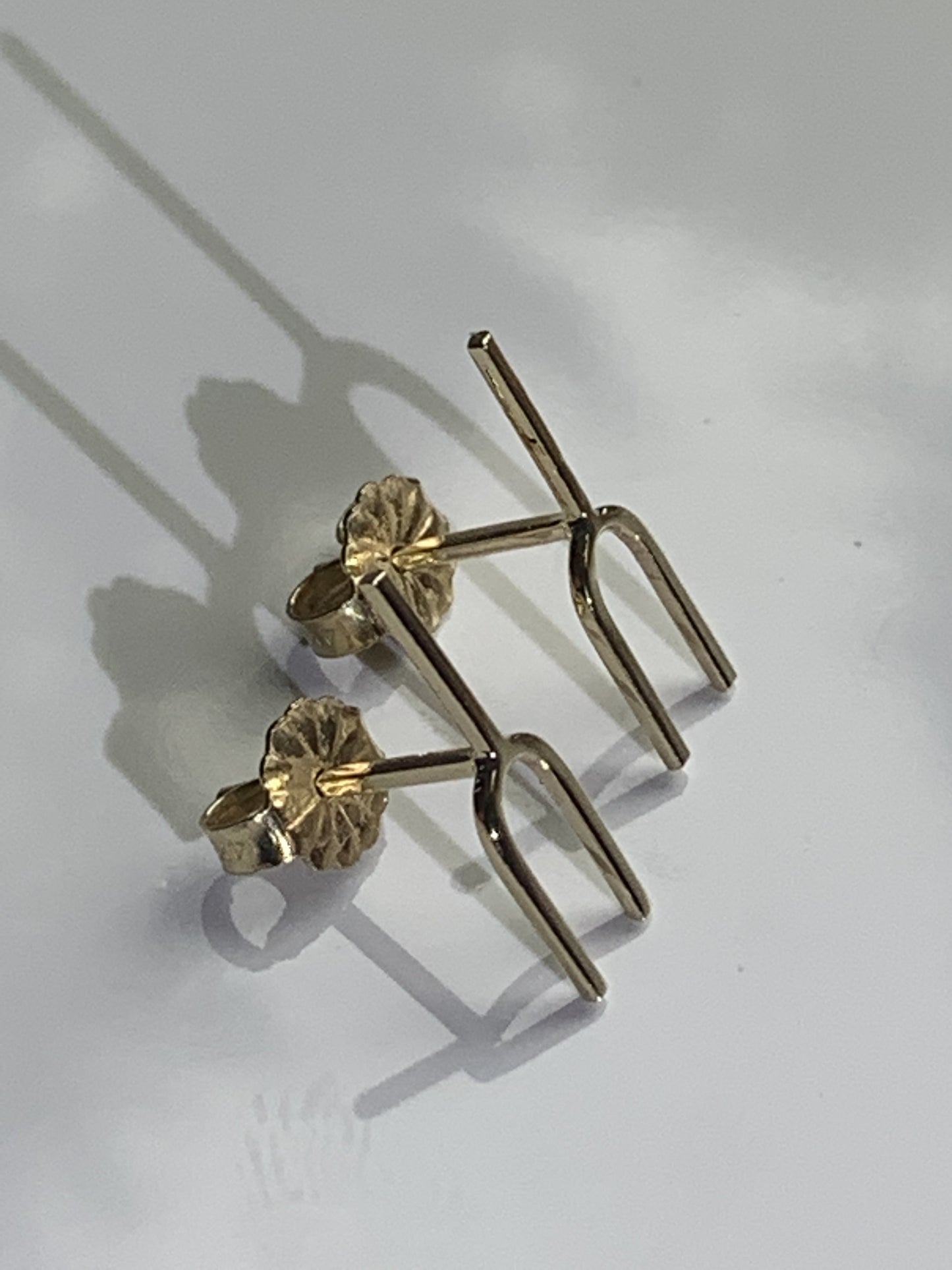 Gold Tuning Fork Earrings