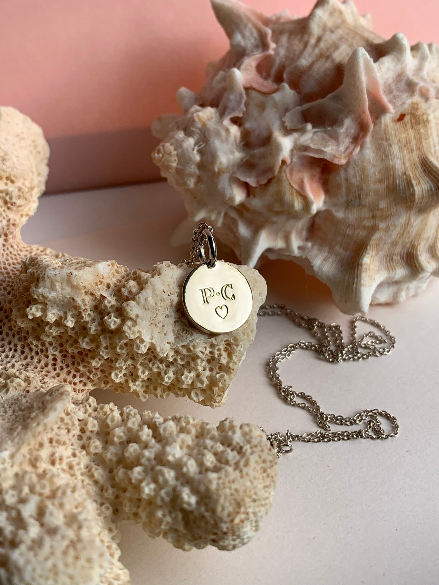 Custom, dual gold, beach inspired diamond charm