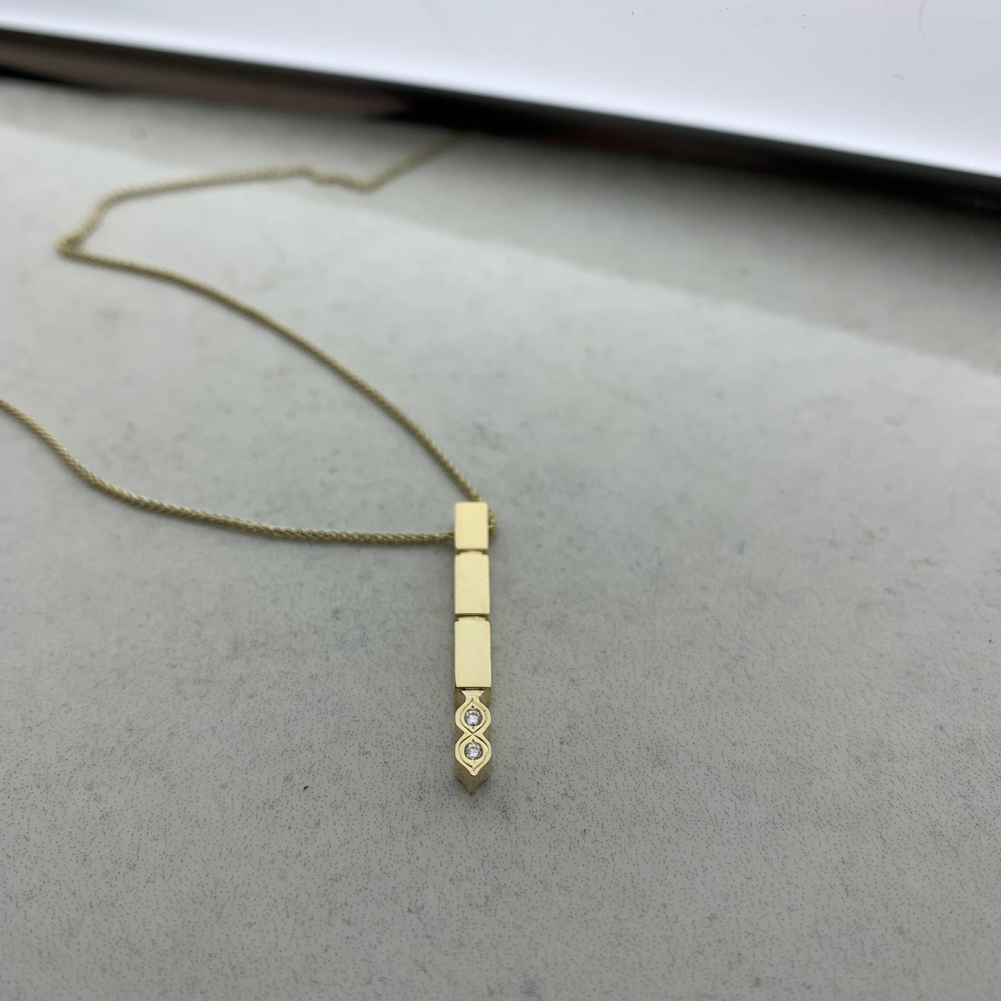 gold matchstick neckless